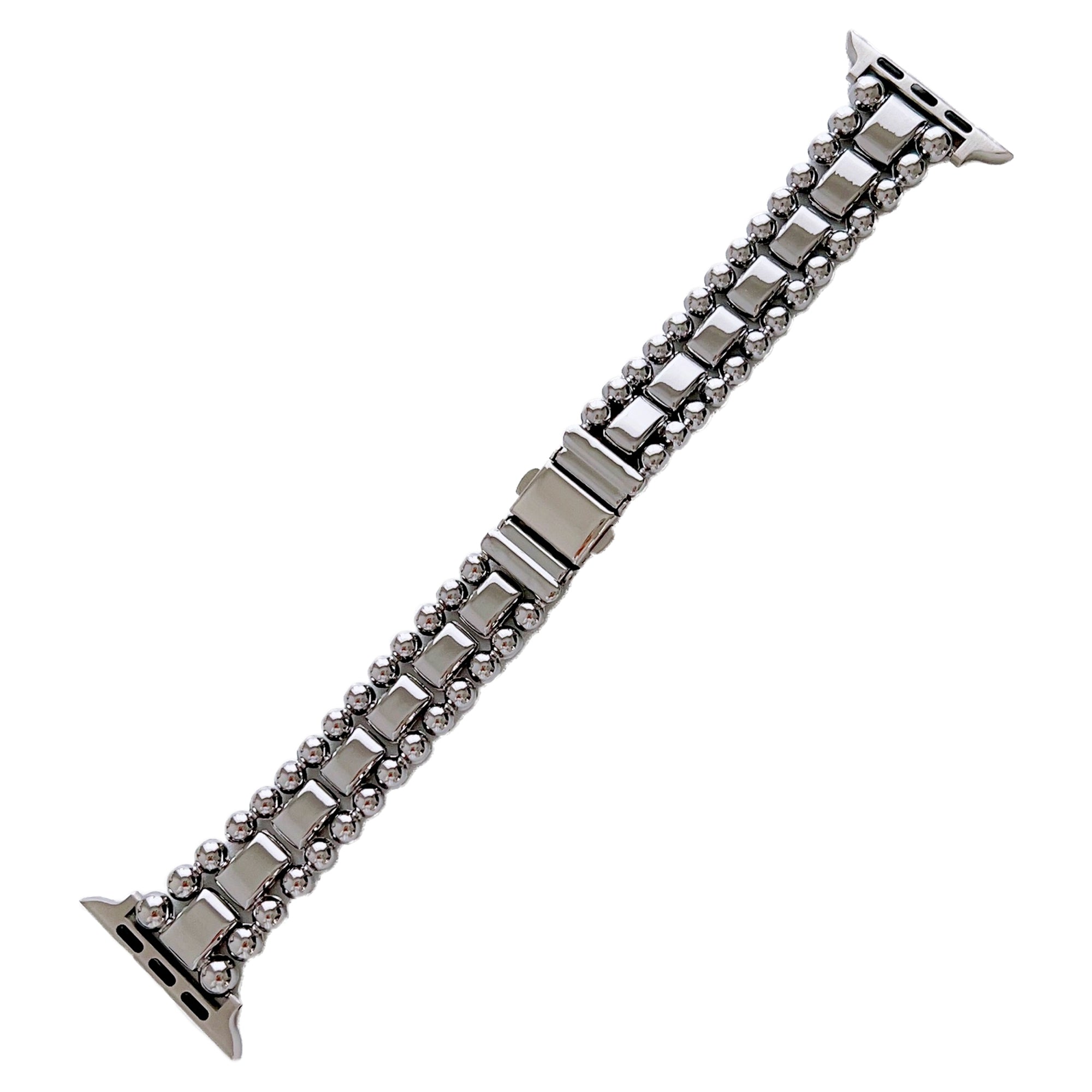 For Apple Watch Series 9 8 7 41mm 6 5 4 SE (2023) SE (2022) SE 40mm 3 2 1 38mm Metal Bead Watch Strap For Apple Watch Series 9 8 7 41mm 6 5 4 SE (2023) SE (2022) SE 40mm 3 2 1 38mm Metal Bead Watch Strap